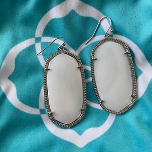 Kendra Scott Danielle White and Silver Earrings